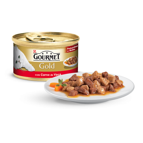 Gourmet Gold PEDACINHOS EM MOLHO COM CARNE DE VACA 85 gr